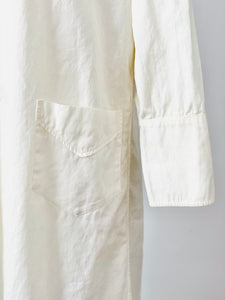 Vintage 1920s Bob Evans white cotton duster coat