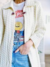 Load image into Gallery viewer, Vintage 1960s white sweater duster
