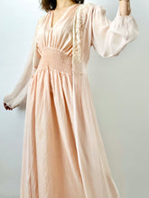 Load image into Gallery viewer, Vintage pink smocked lingerie dress
