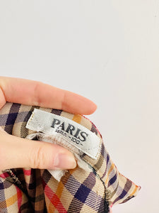 Vintage PARIS plaid straight leg pants
