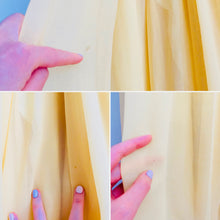 Load image into Gallery viewer, Vintage yellow ruched silk wide leg jumpsuit
