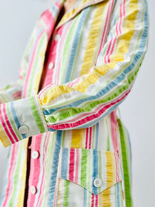 Vintage 1970s pastel stripes jacket