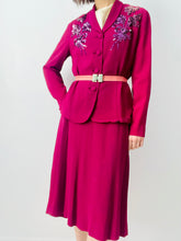 Load image into Gallery viewer, Vintage 1940s rayon dress set
