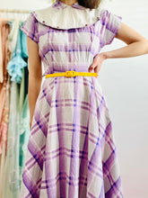 Load image into Gallery viewer, Vintage 1930s pastel plaid dress
