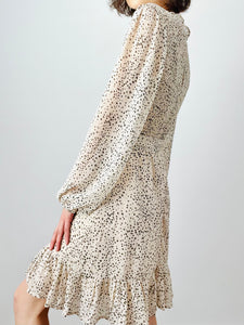 Vintage speckled dot print dress