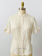 Load image into Gallery viewer, Vintage 1940s cotton embroidered top
