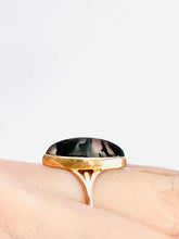 Load image into Gallery viewer, Antique Agate Navette Ring 10k Gold

