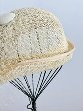 Load image into Gallery viewer, Vintage cream color fascinator with veil
