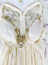 Load image into Gallery viewer, Amazing designer silk gown rhinestone beaded wedding dress Anna Campbell dress

