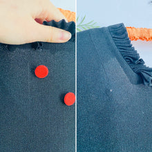 Load image into Gallery viewer, Vintage 1940s Black Rayon Crepe Dress w Dolman sleeves
