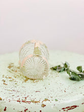 Load image into Gallery viewer, Antique 1900s glassware/ Art nouveau design/ Antique Tumbler/ Pastel Pink Flowers / Etched Glass

