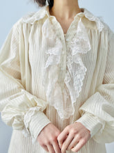 Load image into Gallery viewer, Vintage white cotton Gunne blouse/dress
