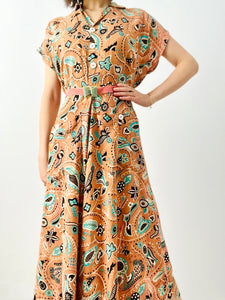 Vintage 1940s novelty print dress