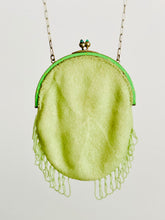 Load image into Gallery viewer, Antique 1920s pastel green beaded flapper bag
