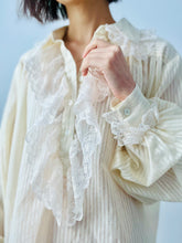 Load image into Gallery viewer, Vintage white cotton Gunne blouse/dress
