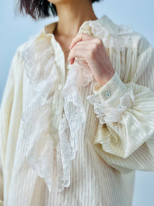 Vintage white cotton Gunne blouse/dress