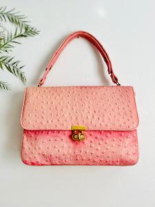 Vintage 1960s pink embossed leather purse