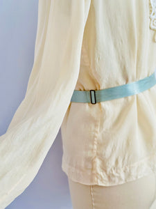 Vintage 1930s beige silk blouse