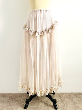 Load image into Gallery viewer, Vintage tulle lace ruffled victorian style blouse skirt two piece set
