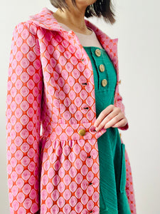Vintage 1960s barbie pink dress coat