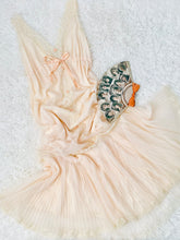 Load image into Gallery viewer, Vintage Christian Dior Lace Ribbon Lingerie Dress with Pleated Flounce
