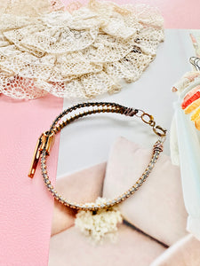 Handmade vintage zipper bracelet