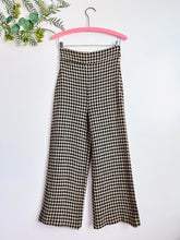 Load image into Gallery viewer, Vintage houndstooth high waisted wide leg pants

