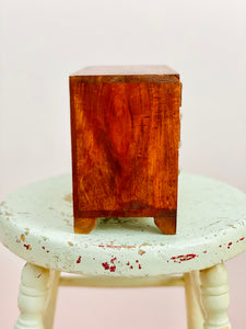 Vintage 4 drawers wooden trinket box
