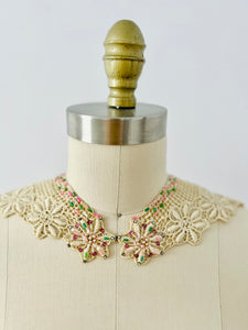 Vintage beaded collar necklace