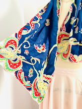 Load image into Gallery viewer, Vintage 1930s Silk Floral and Butterflies Novelty Print Scarf
