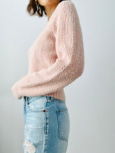 Load image into Gallery viewer, Pastel Pink V Neck Sweater
