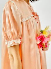 Load image into Gallery viewer, Vintage peachy pink satin babydoll lingerie dress
