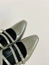 Load image into Gallery viewer, Vintage Calvin Klein Grey Color Strappy Heels Leather Shoes
