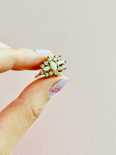 Load image into Gallery viewer, Vintage Faux Opal Rhinestone Costume Ring
