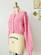 Load image into Gallery viewer, Pink confetti colors cropped sweater
