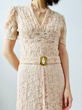 Load image into Gallery viewer, Vintage 1930s lace dress capelet set
