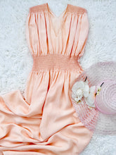 Load image into Gallery viewer, Vintage pink smocked lingerie dress
