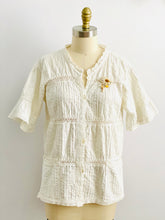 Load image into Gallery viewer, Vintage 1960s white pintuck blouse cotton duster
