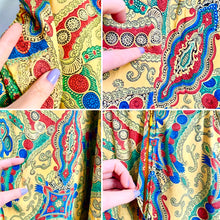 Load image into Gallery viewer, Vintage 1940s colorful rayon novelty print set
