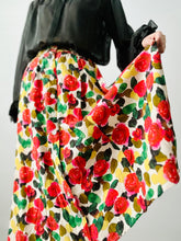 Load image into Gallery viewer, Vintage 1970s Red Floral Maxi Skirt
