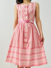 Load image into Gallery viewer, Vintage 1950s pink floral dress
