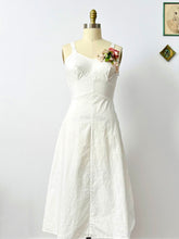 Load image into Gallery viewer, Vintage 1940s white cotton dress
