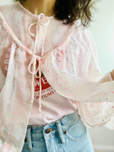 Load image into Gallery viewer, Vintage 1930s pink confetti bed jacket
