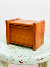 Load image into Gallery viewer, Vintage wooden trinket box with lid

