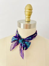 Load image into Gallery viewer, Vintage 1930s purple floral scarf/bandana
