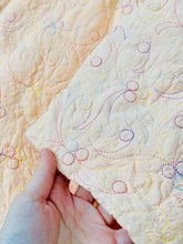 Load image into Gallery viewer, Vintage 1930s Peach Color Embroidered Rayon Crepe Bed Jacket
