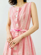 Load image into Gallery viewer, Vintage 1950s pink floral dress
