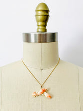 Load image into Gallery viewer, Vintage coral fish necklace pendant
