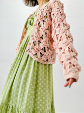 Load image into Gallery viewer, Vintage pink crochet cardigan/sweater
