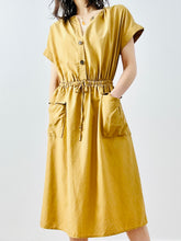 Load image into Gallery viewer, Mustard color day dress
